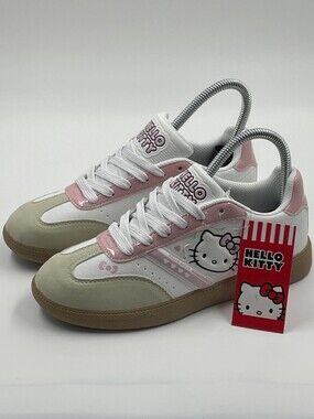 Hello Kitty Sanrio Women's Size 7 Sneakers White Pink Gum Sole NWT Kawaii Shoes